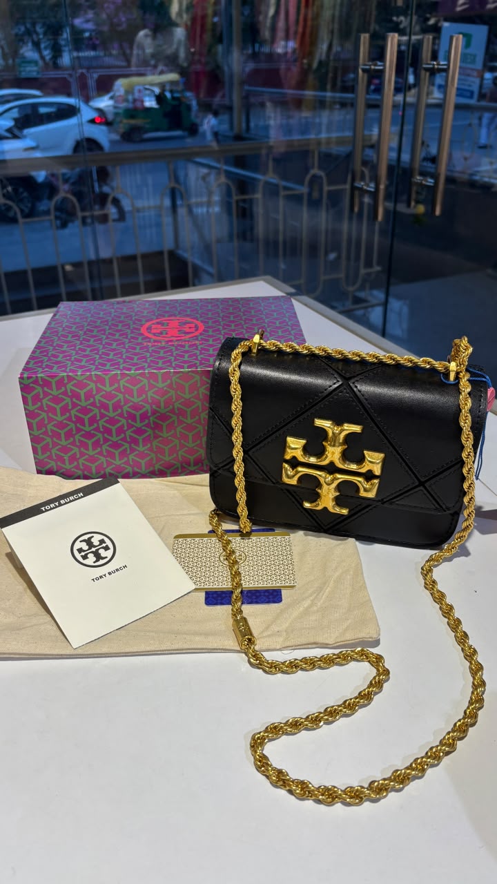 Quilted Geometric Top-Handle Bag