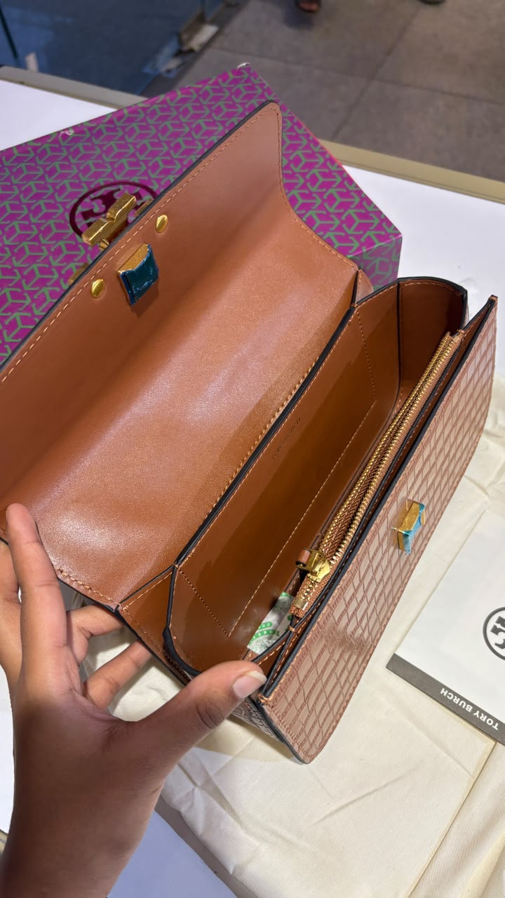 Structured Croc-Pattern Shoulder Bag