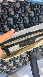 Embroidered Canvas Saddle Handbag