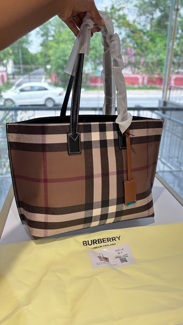 Classic Plaid Structured Tote