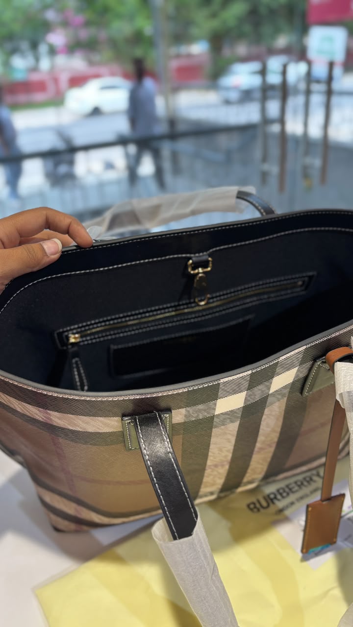 Classic Plaid Structured Tote