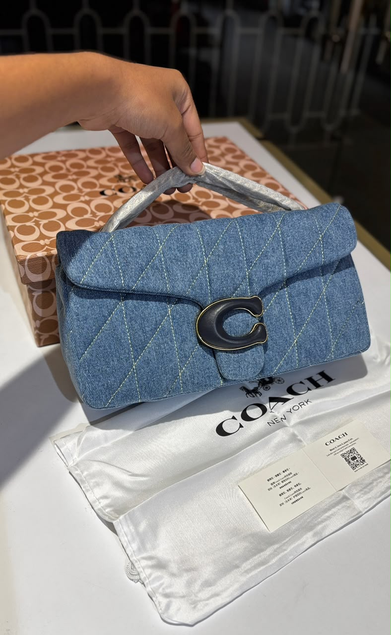 Denim shoulder and crossbody bag