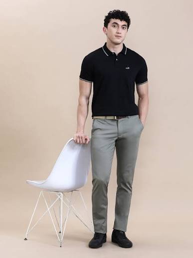 Black T-Shirt Polo