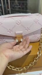 Soft Rose Monogram Chain Shoulder Bag & Detachable Strap