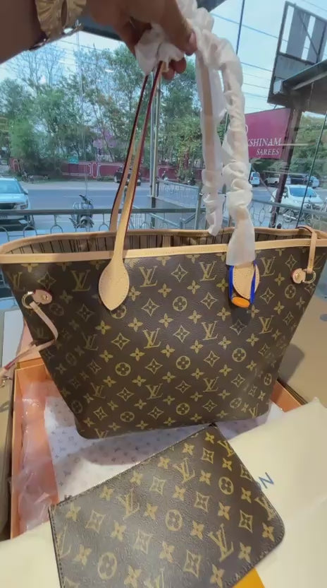 Everyday Monogram Shopper Tote with Removable Pouch