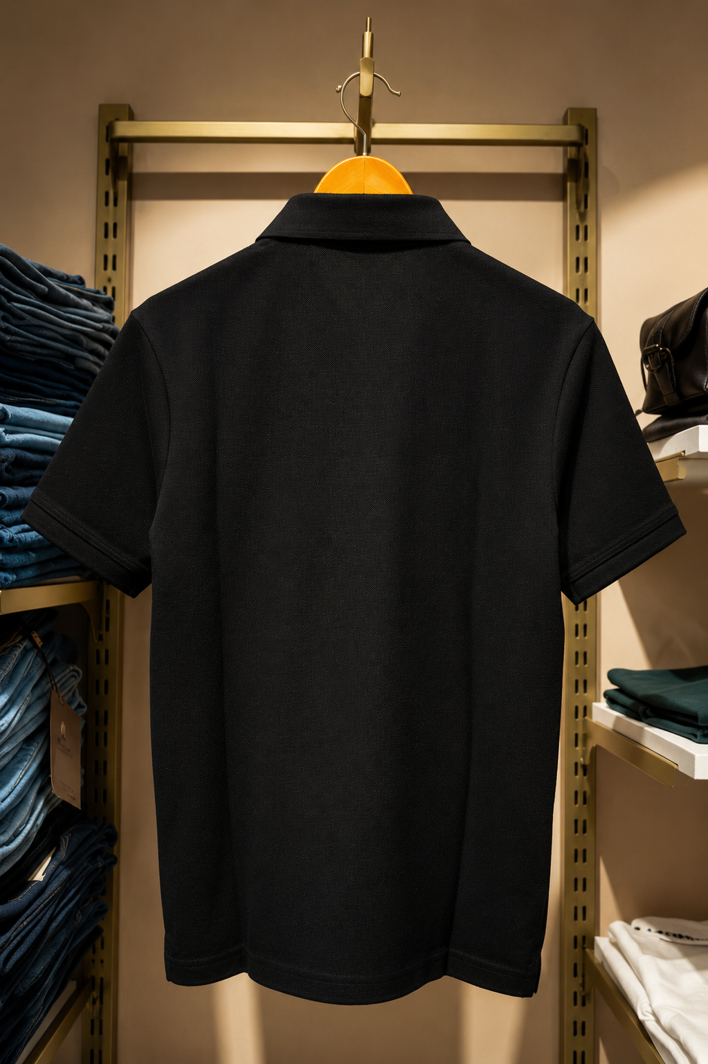 Midnight Textured Polo T-Shirt