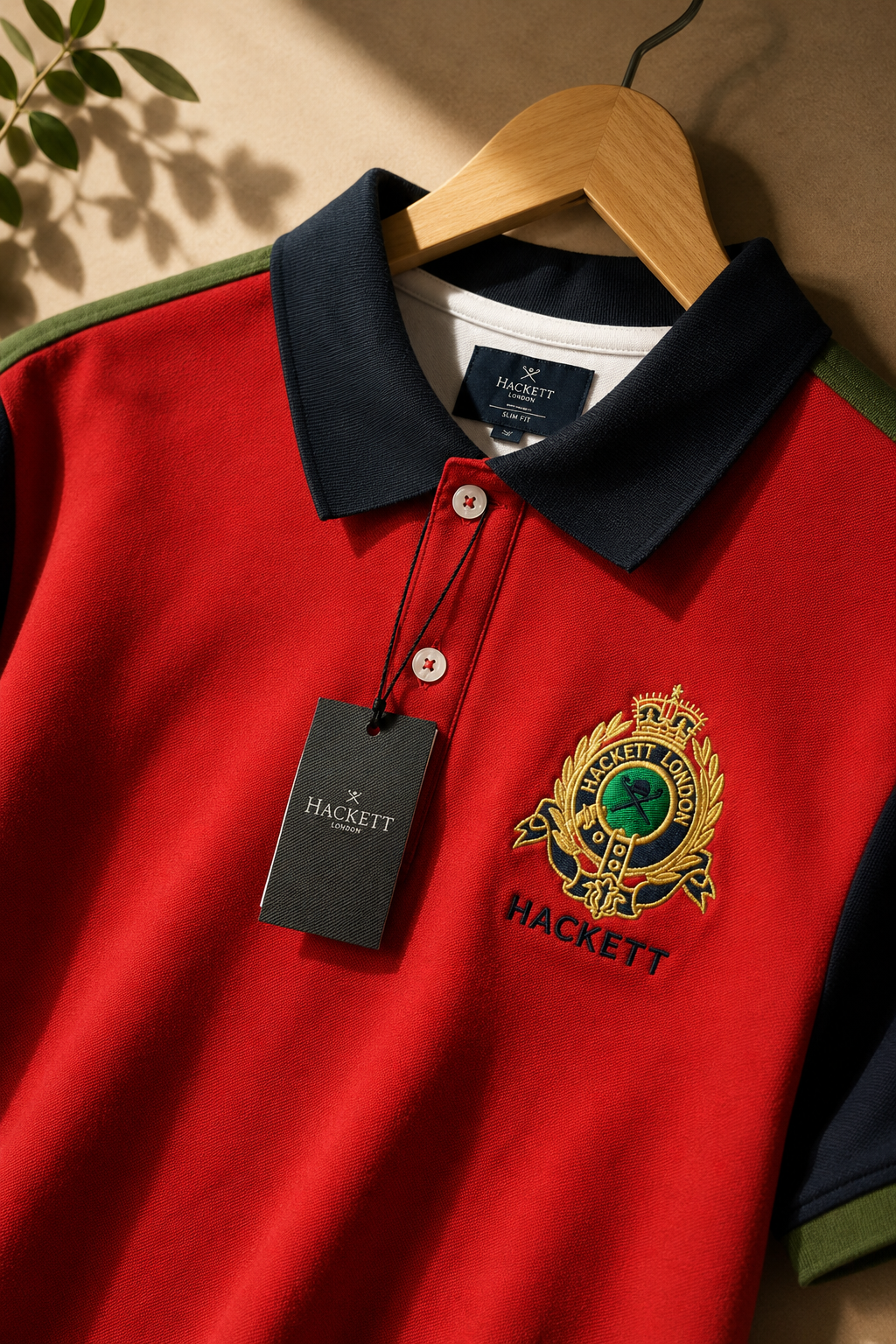 Classic Colorblock Crest Polo T-Shirt