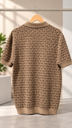 Monogram Jacquard Knit Polo Shirt