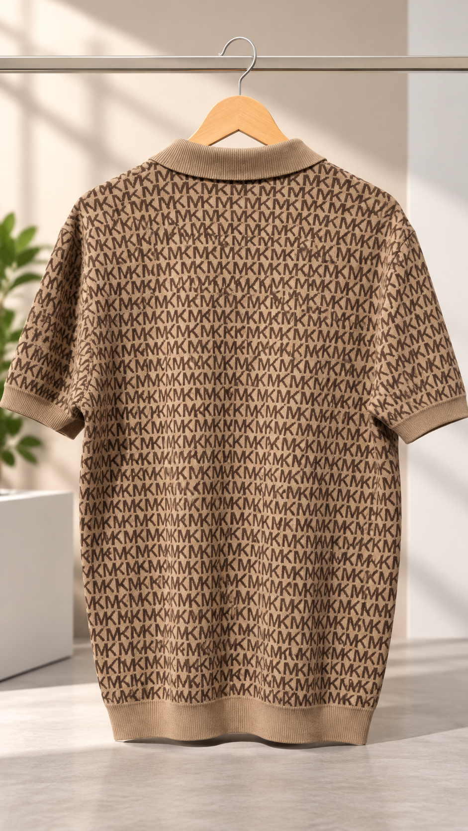 Monogram Jacquard Knit Polo Shirt