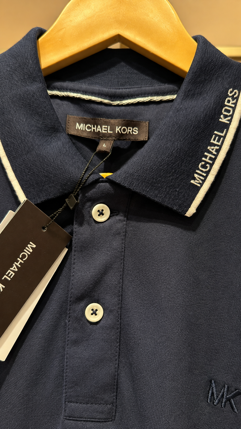 Classic Navy Textured Knit T-Shirt