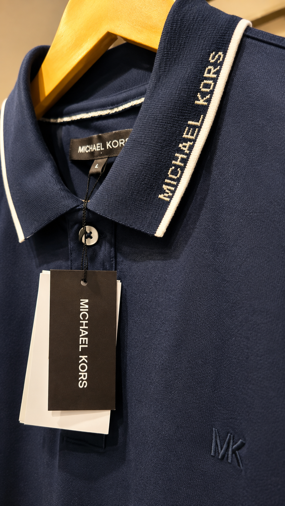 Classic Navy Textured Knit T-Shirt