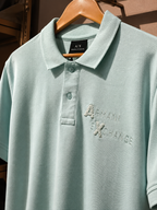 Mint Green Textured Polo T-Shirt