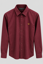 Burgund slim Fit Cotton Shirt