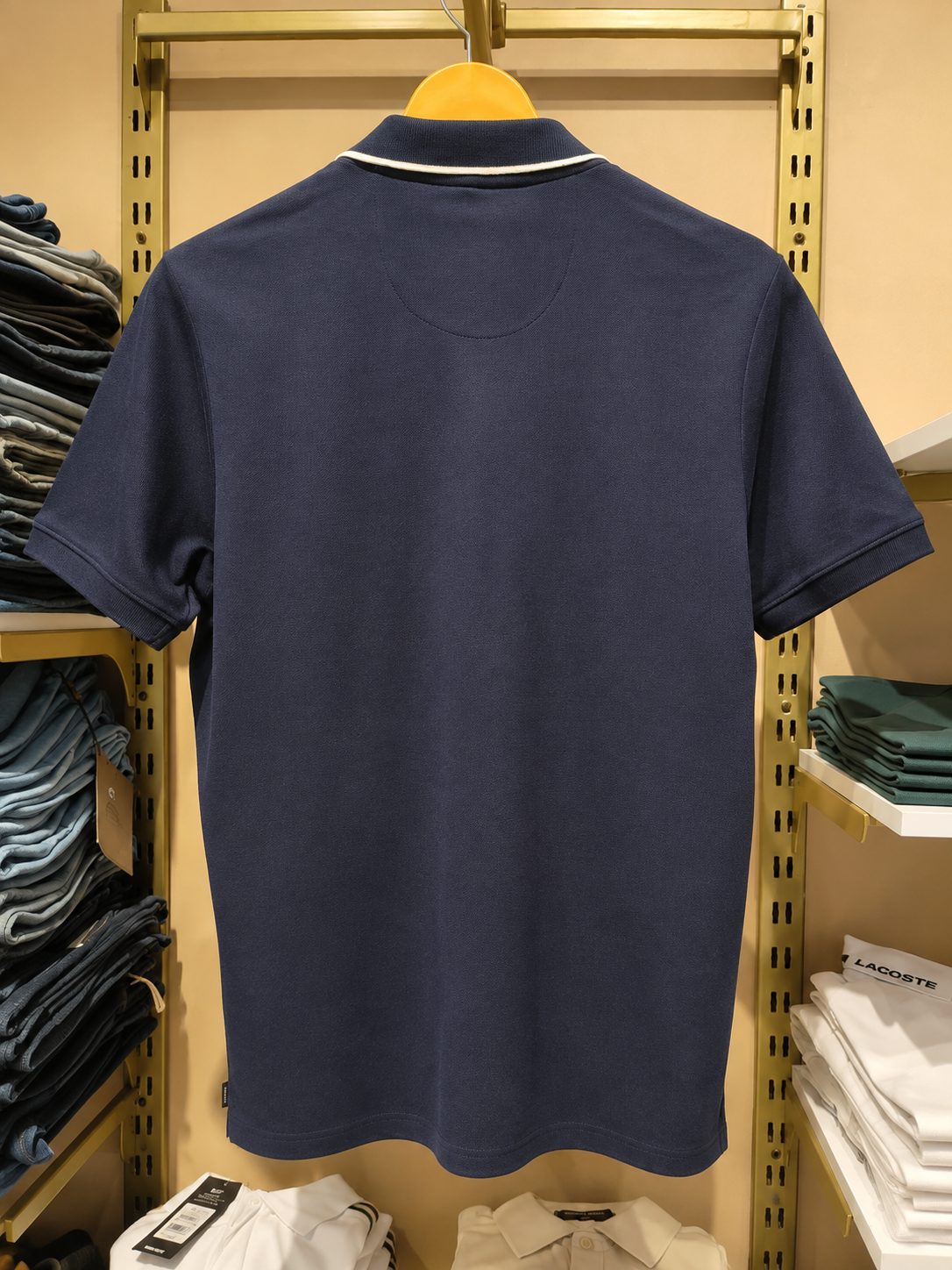 Classic Navy Textured Knit T-Shirt