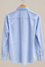 Light Blue Micro-Textured Regular Fit Shirt