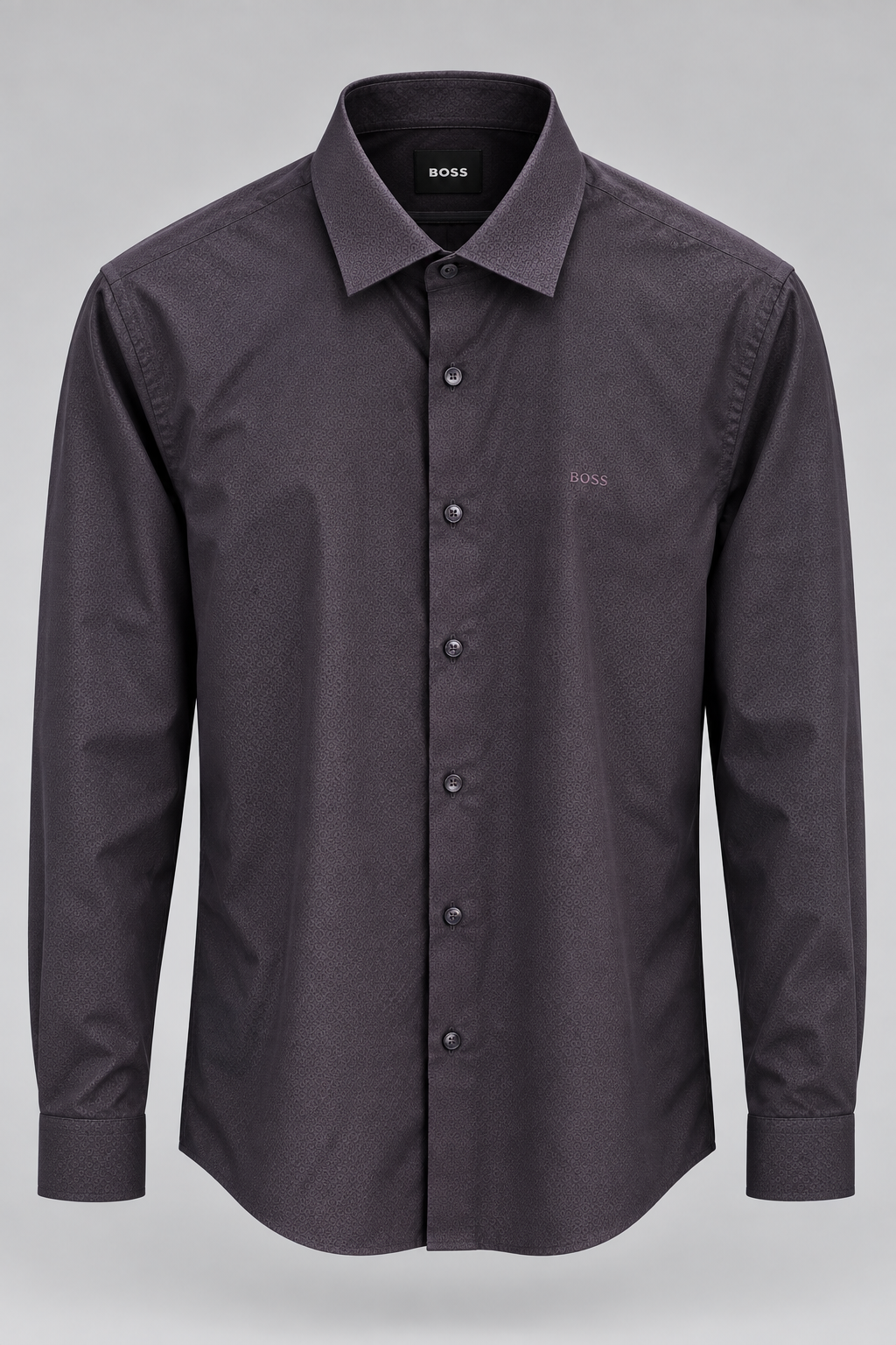 Deep maroon tonal pattern shirt