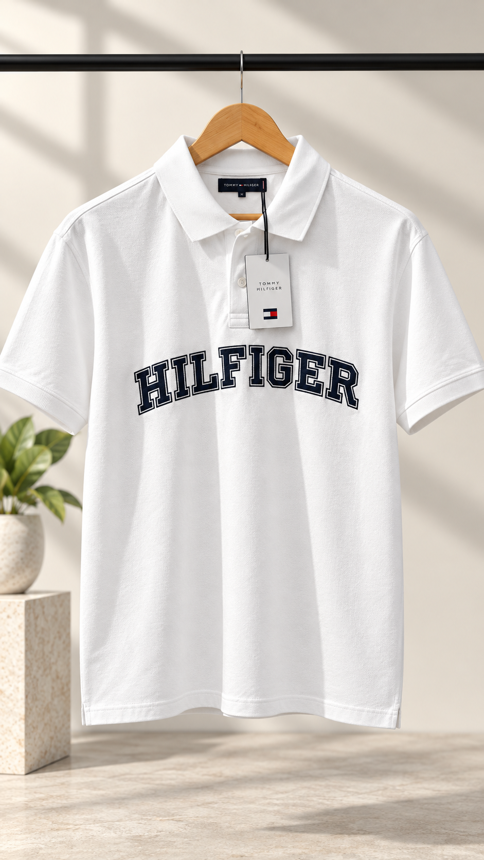 Premium White Textured Polo Shirt with Classic Collar