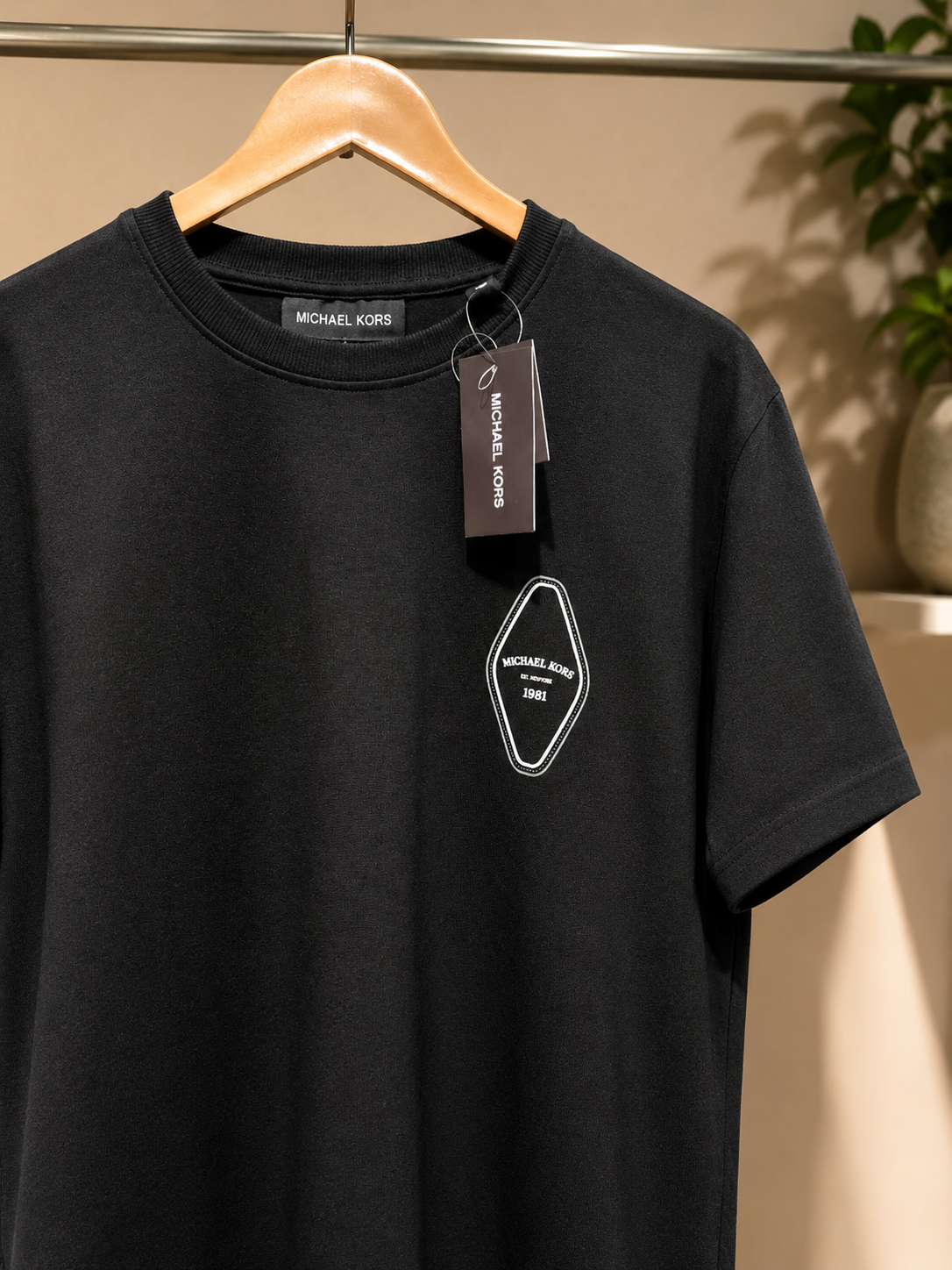 Midnight Black Essential Round-Neck T-Shirt