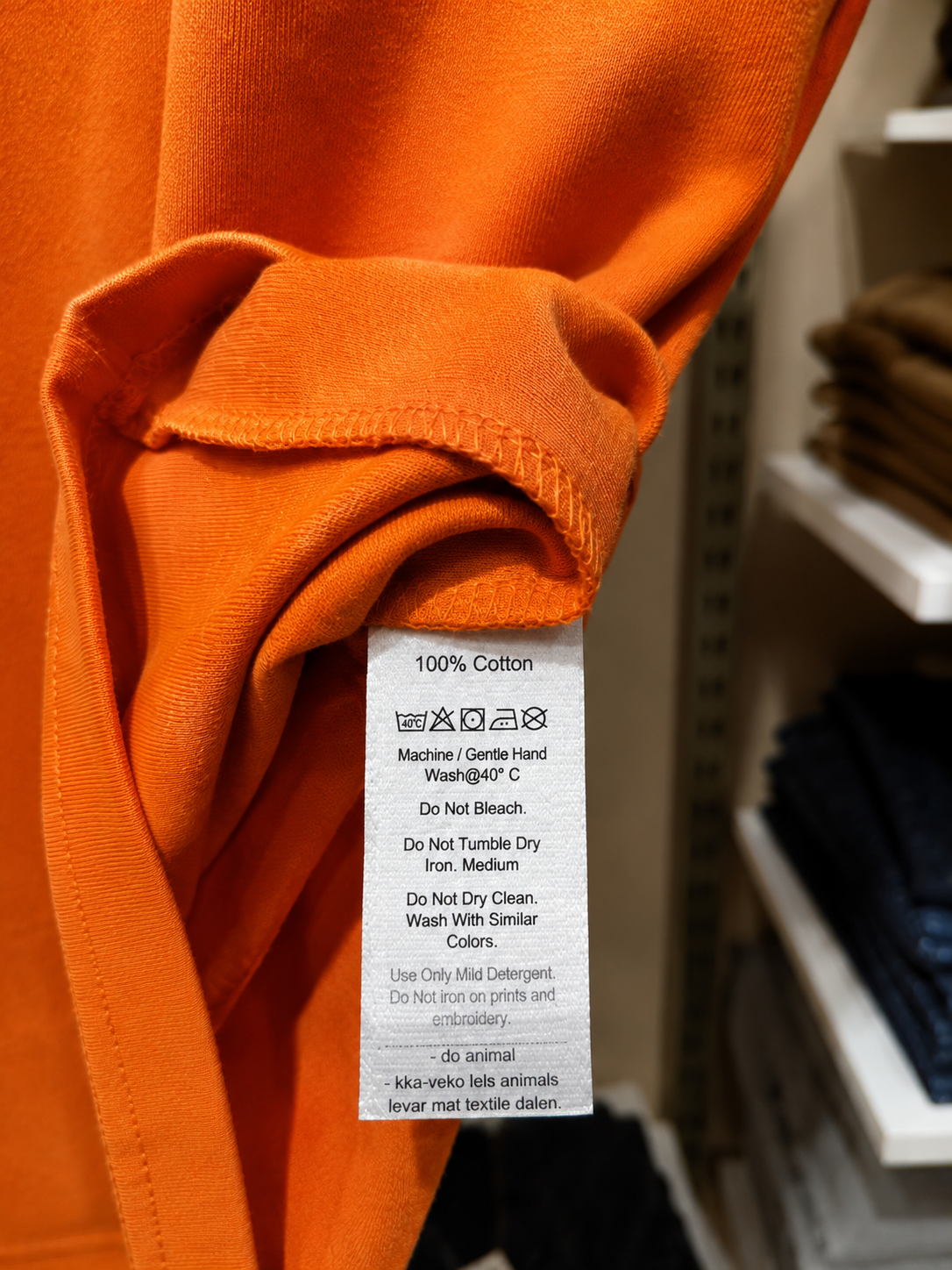 Orange Cotton Polo T-Shirt with Contrast Trim