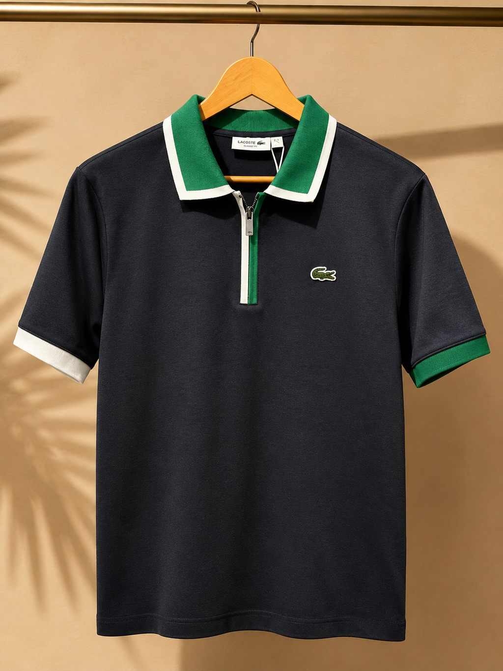 Navy Blue green & White trim polo Tshirt