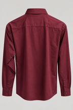 Burgund slim Fit Cotton Shirt