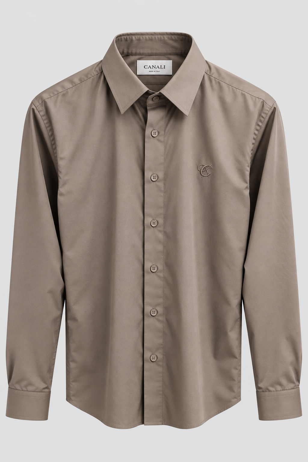 Taupe Brown Classic Formal Shirt