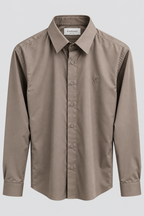 Taupe Brown Classic Formal Shirt