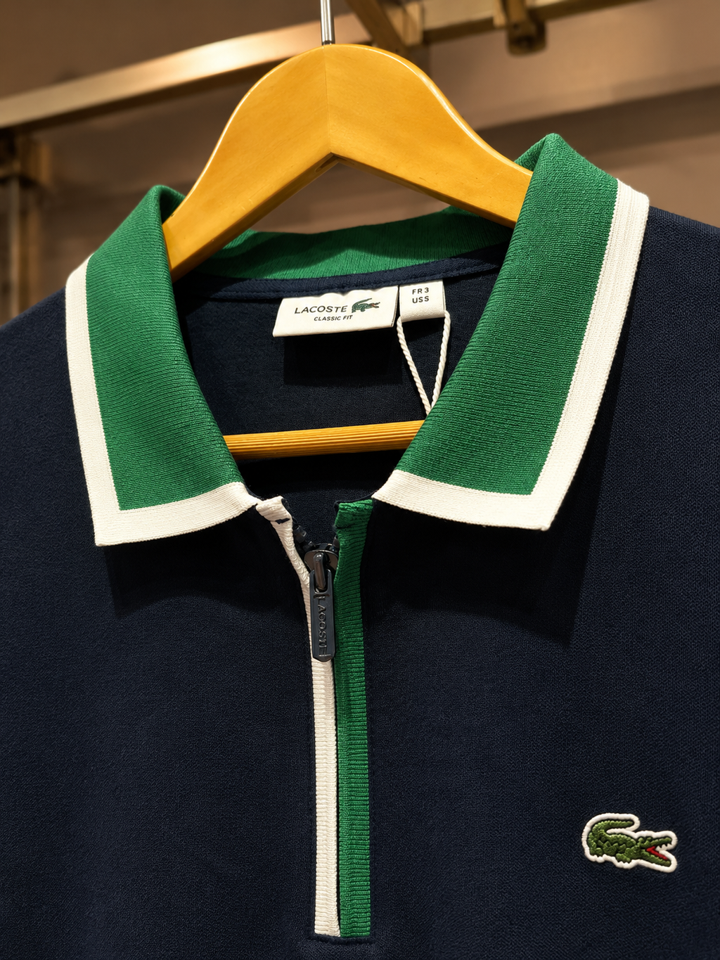 Navy Blue green & White trim polo Tshirt