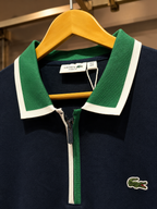 Navy Blue green & White trim polo Tshirt