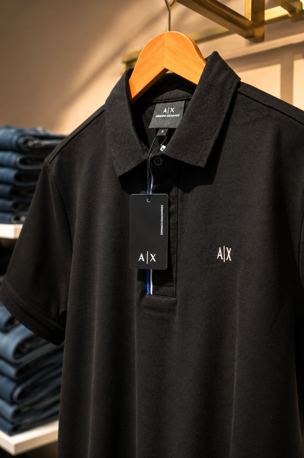 Midnight Textured Polo T-Shirt